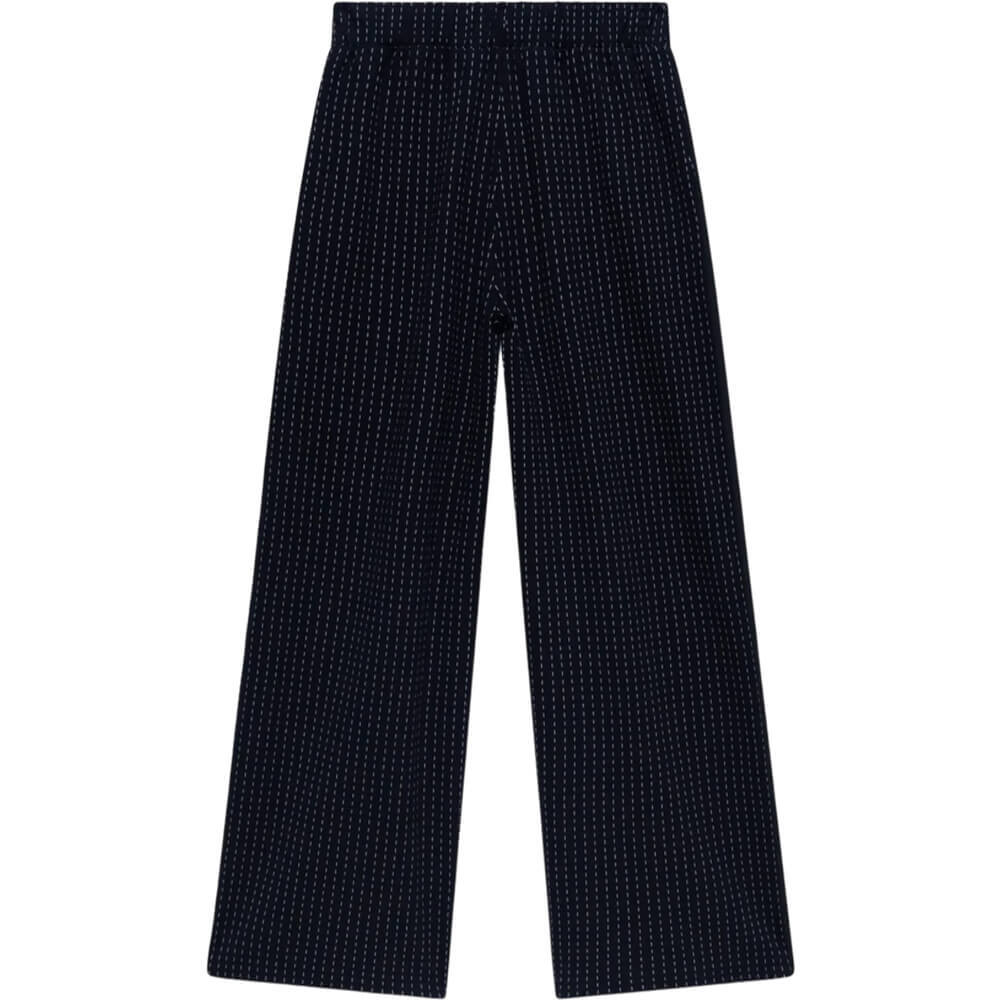 Mint Velvet Navy Pinstripe Wide Trousers